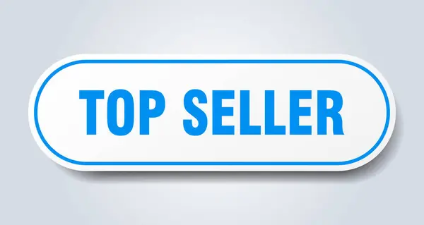 Top seller sign. top seller rounded blue sticker. top seller — Stock Vector