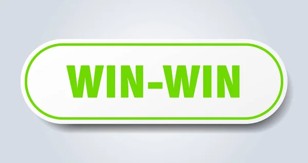 Win-win sign. win-win rounded green sticker. win-win — Stock Vector