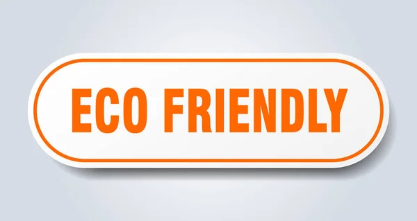 Eco friendly sign. eco friendly rounded orange sticker. eco friendly — Stock Vector