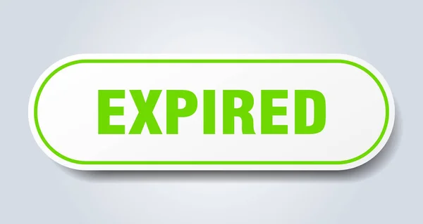 Expired sign. expired rounded green sticker. expired — Stock Vector