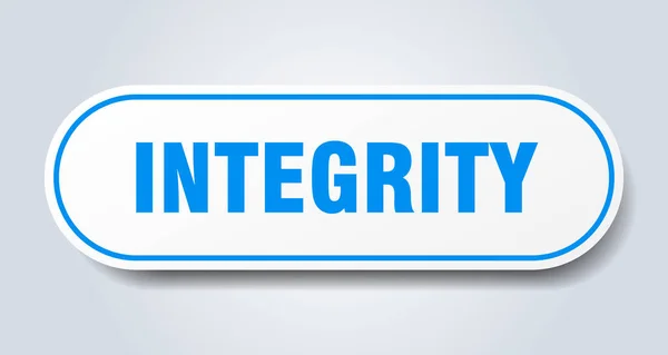 Znak integrity. kulatá modrá nálepka s integritou. Integrity — Stockový vektor