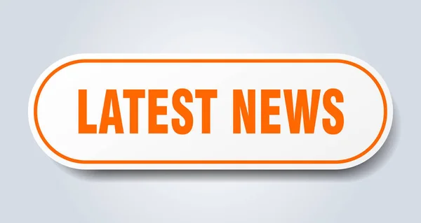 Latest news sign. latest news rounded orange sticker. latest news — Stock Vector