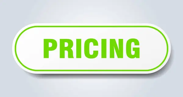 Ценовой знак. ценообразование округлые зеленые наклейки. ценообразование — стоковый вектор