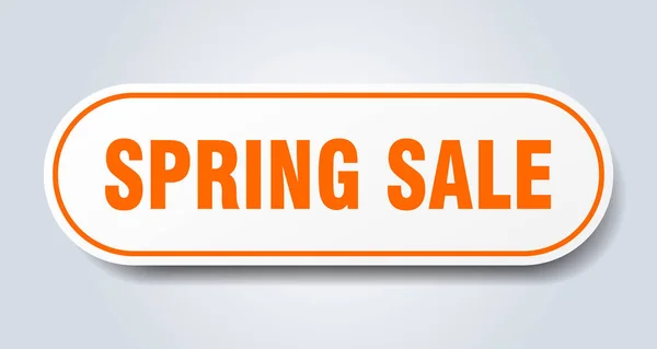 Lente verkoop teken. lente verkoop afgerond oranje sticker. lente Sale — Stockvector