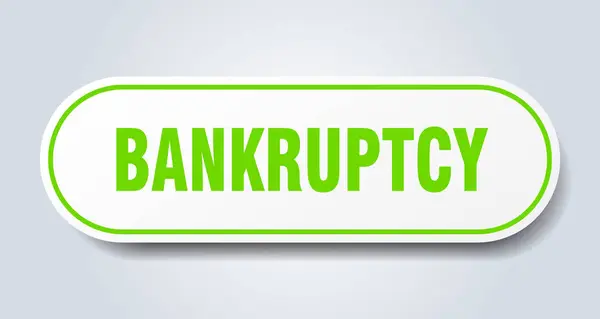 Знак банкротства. банкротство округлые зеленые наклейки. банкротство — стоковый вектор