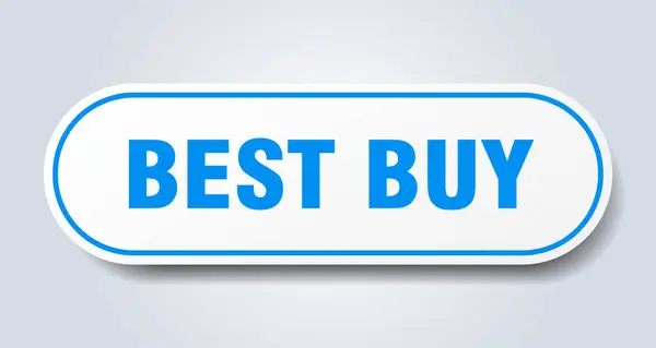 Best buy sign. best buy rounded blue sticker. best buy — Stock Vector