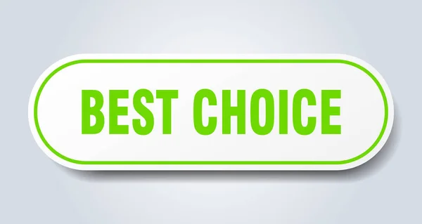 Beste keuze teken. beste keuze afgeronde groene sticker. beste keuze — Stockvector