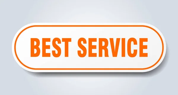 En iyi servis işareti. en iyi hizmet turuncu etiket yuvarlak. en iyi hizmet — Stok Vektör