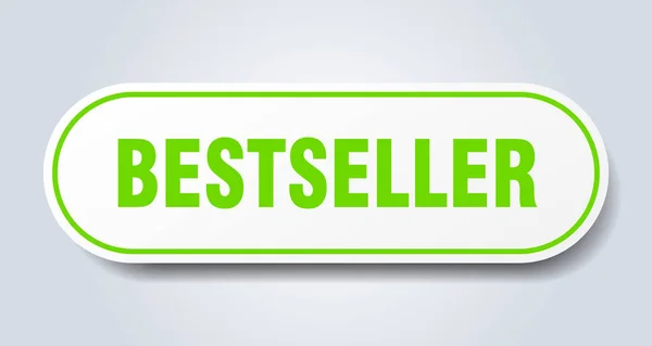 Bestseller teken. bestseller afgeronde groene sticker. Bestseller — Stockvector