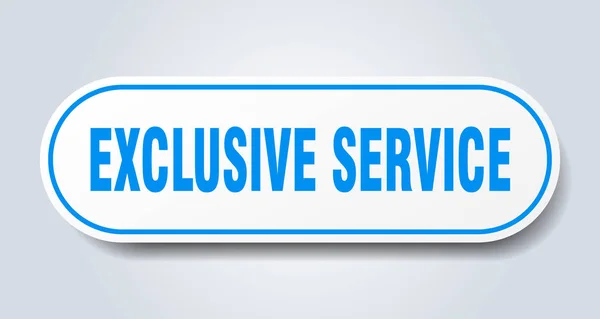 Signe de service exclusif. service exclusif arrondi autocollant bleu. service exclusif — Image vectorielle