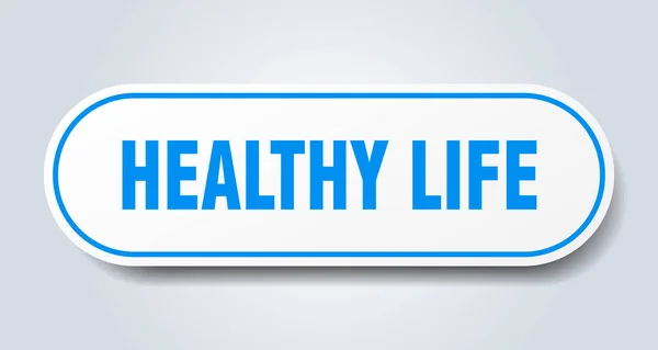 Healthy life sign. healthy life rounded blue sticker. healthy life — Stock Vector