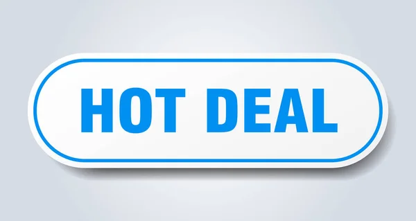 Hot deal sign. hot deal rounded blue sticker. hot deal — Stock Vector