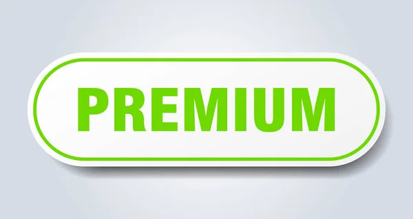 Premiumzeichen. Premium abgerundete grüne Plakette. Prämie — Stockvektor