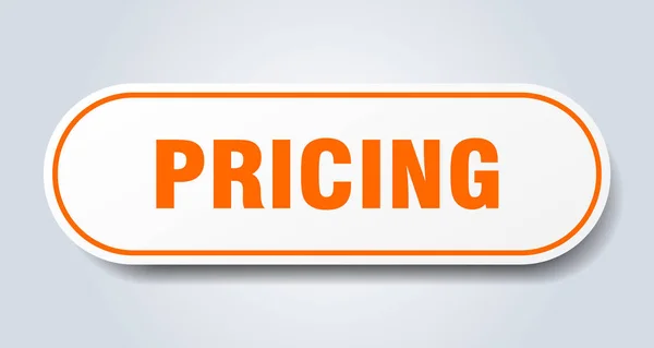 Señal de precios. precio etiqueta engomada naranja redondeada. tarificación — Vector de stock