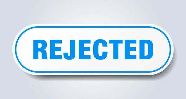 Rejected sign. rejected rounded blue sticker. rejected — Stock Vector