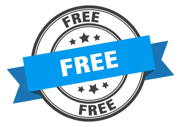 Étiquette gratuite. signe de bande bleu gratuit. gratuit — Image vectorielle