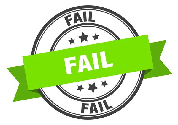 Fail label. fail green band sign. fail — Stock Vector