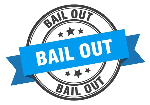 Bail out label. bail out blauwe band teken. bail out — Stockvector