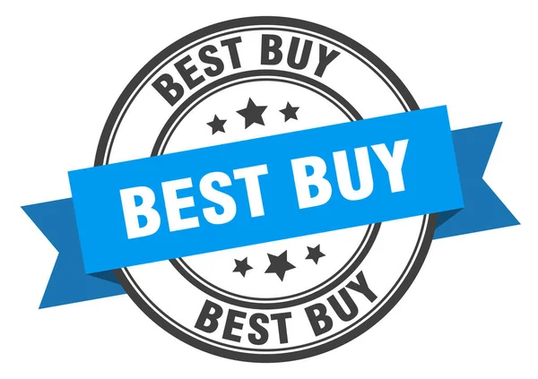 Best buy label. best buy blue band sign. best buy — Stock Vector