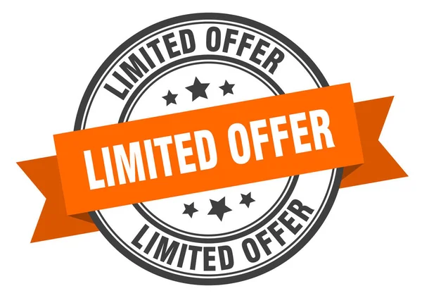 Limited offer label. limited offer orange band sign. limited offer — Stock Vector