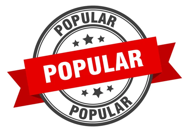 Etiqueta popular. signo de banda roja popular. popular — Vector de stock