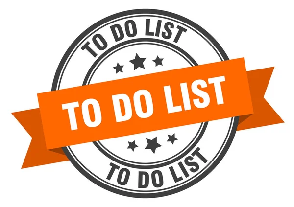 Για να κάνετε την ετικέτα λίστας. να κάνει λίστα πορτοκαλί πινακίδα μπάντα. για να κάνετε λίστα — Διανυσματικό Αρχείο
