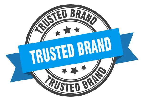 Trusted brand label. trusted brand blue band sign. trusted brand — Stock Vector