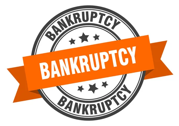 Bankruptcy label. bankruptcy orange band sign. bankruptcy — Stock Vector