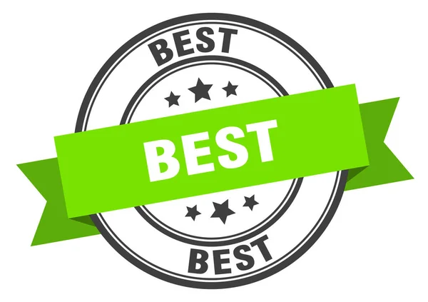Best label. best green band sign. best — Stock Vector