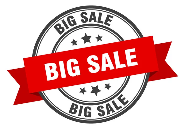 Big sale label. big sale red band sign. big sale — Stock Vector