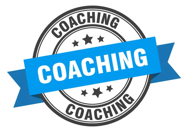 Coaching label. coaching blue band sign. coaching — Stock Vector