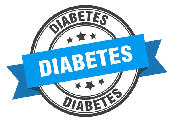 Diabetes label. diabetes blue band sign. diabetes — Stock Vector