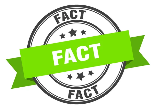 Fact label. fact green band sign. fact — Stock Vector