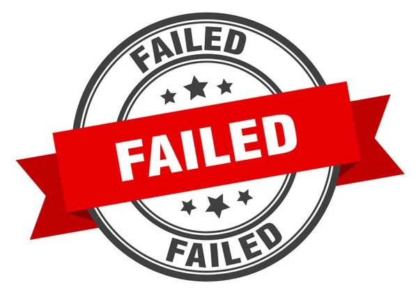 Failed label. failed red band sign. failed — Stock Vector