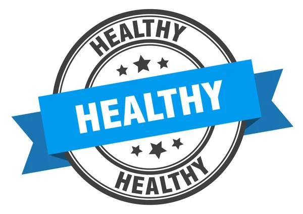 Healthy label. healthy blue band sign. healthy — Stock Vector