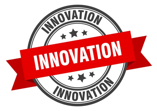 Label d'innovation. innovation bande rouge signe. innovation — Image vectorielle