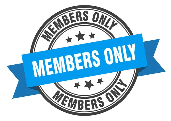 Membres seulement étiquette. membres seulement bande bleue signe. membres uniquement — Image vectorielle