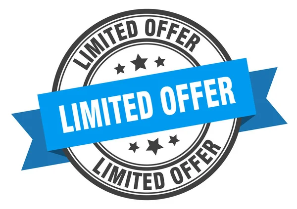 Limited offer label. Limited offer blue band sign. Limited offer — стоковый вектор