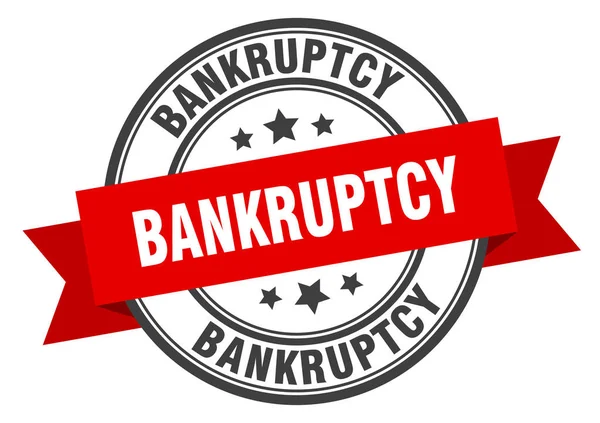 Bankruptcy label. bankruptcy red band sign. bankruptcy — Stock Vector