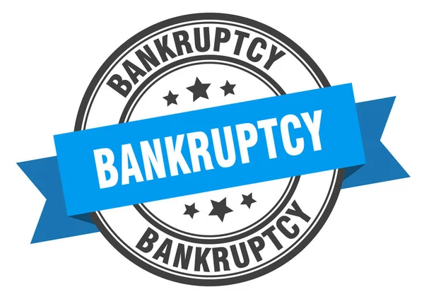 Bankruptcy label. bankruptcy blue band sign. bankruptcy — Stock Vector
