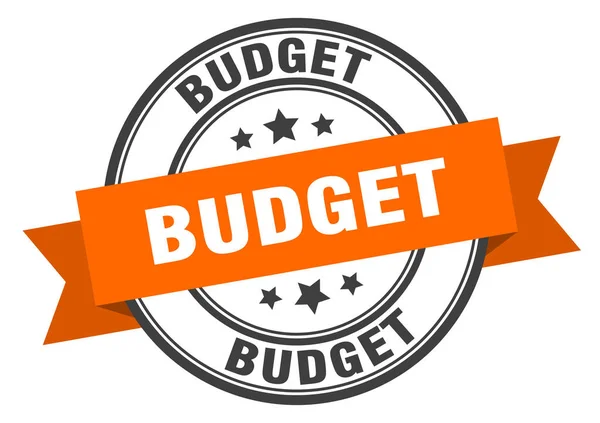 Popisek rozpočtu. symbol oranžového pásma. Rozpočtu — Stockový vektor