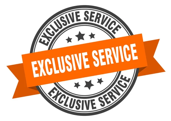 Exclusive service label. exclusive service orange band sign. exclusive service — Stock Vector