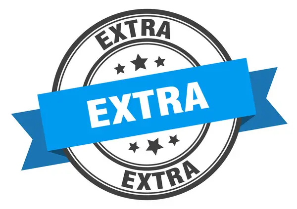 Etichetta extra. segno di banda blu extra. extra — Vettoriale Stock