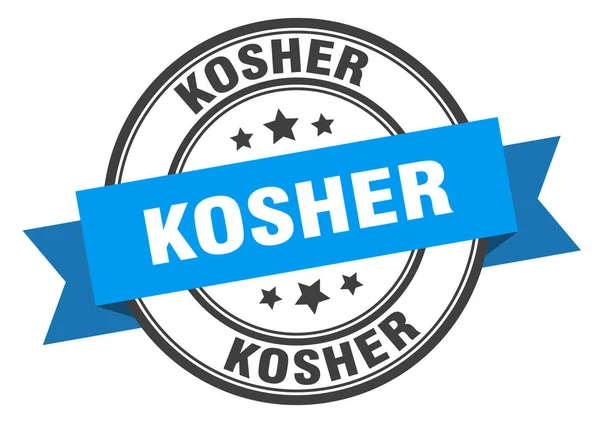 Kosher label. kosher blue band sign. kosher — Stock Vector