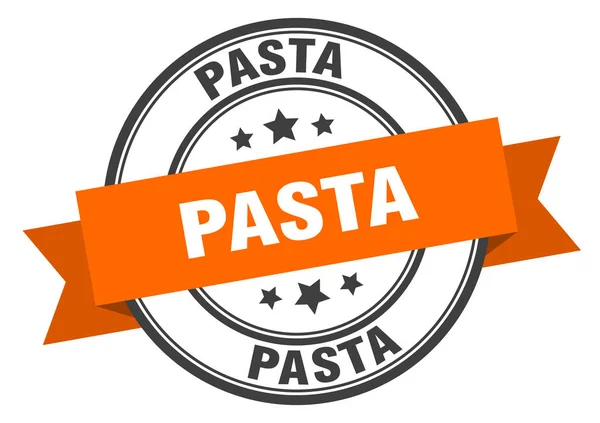 Pasta label. pasta orange band sign. pasta — Stock Vector