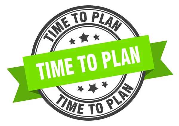 Zeit zum Planen. Zeit, das grüne Band zu planen. Zeit zum Planen — Stockvektor