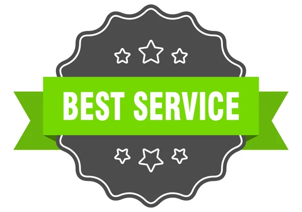 Best service isolated seal. best service green label. best service — Stock Vector