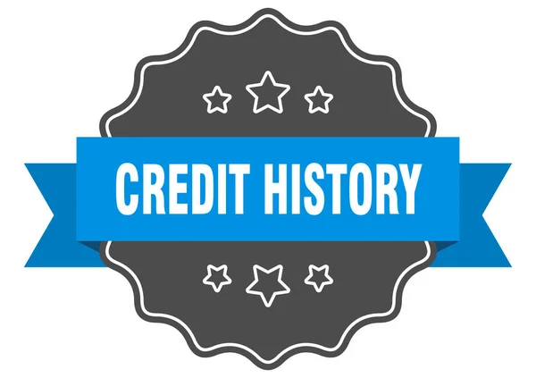 Historial de crédito etiqueta azul. historial de crédito sello aislado. historial de crédito — Archivo Imágenes Vectoriales