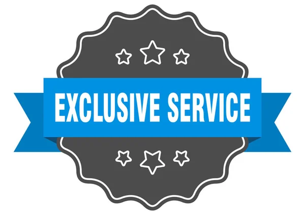 Serviço exclusivo etiqueta azul. serviço exclusivo selo isolado. serviço exclusivo — Vetor de Stock