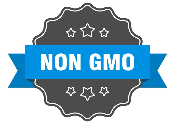 Non gmo blue label. non gmo isolated seal. non gmo — Stock Vector